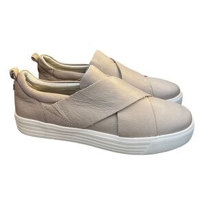 Earth Rosewood Clary Gray Leather Slip On Sneakers Shoes Women’s Size 9